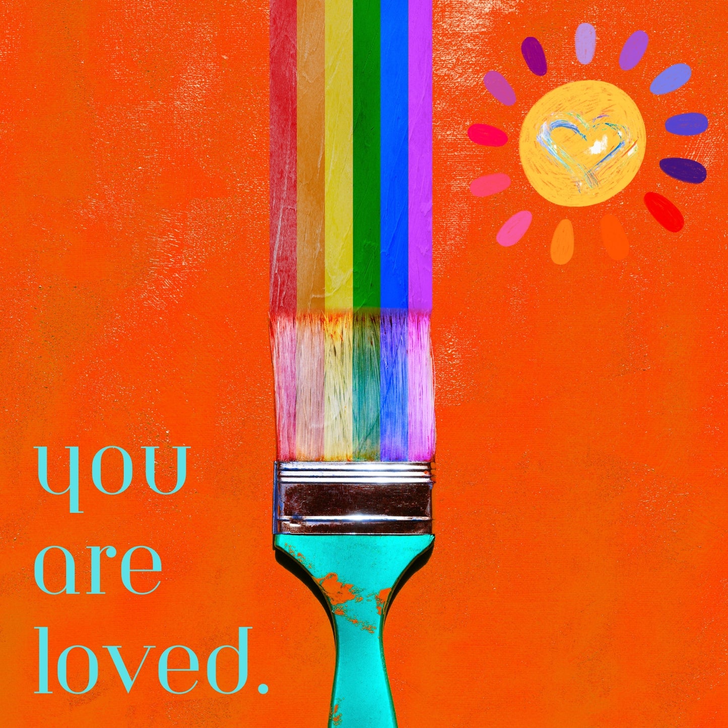 Coasters Set: You Are Loved (Paintbrush)