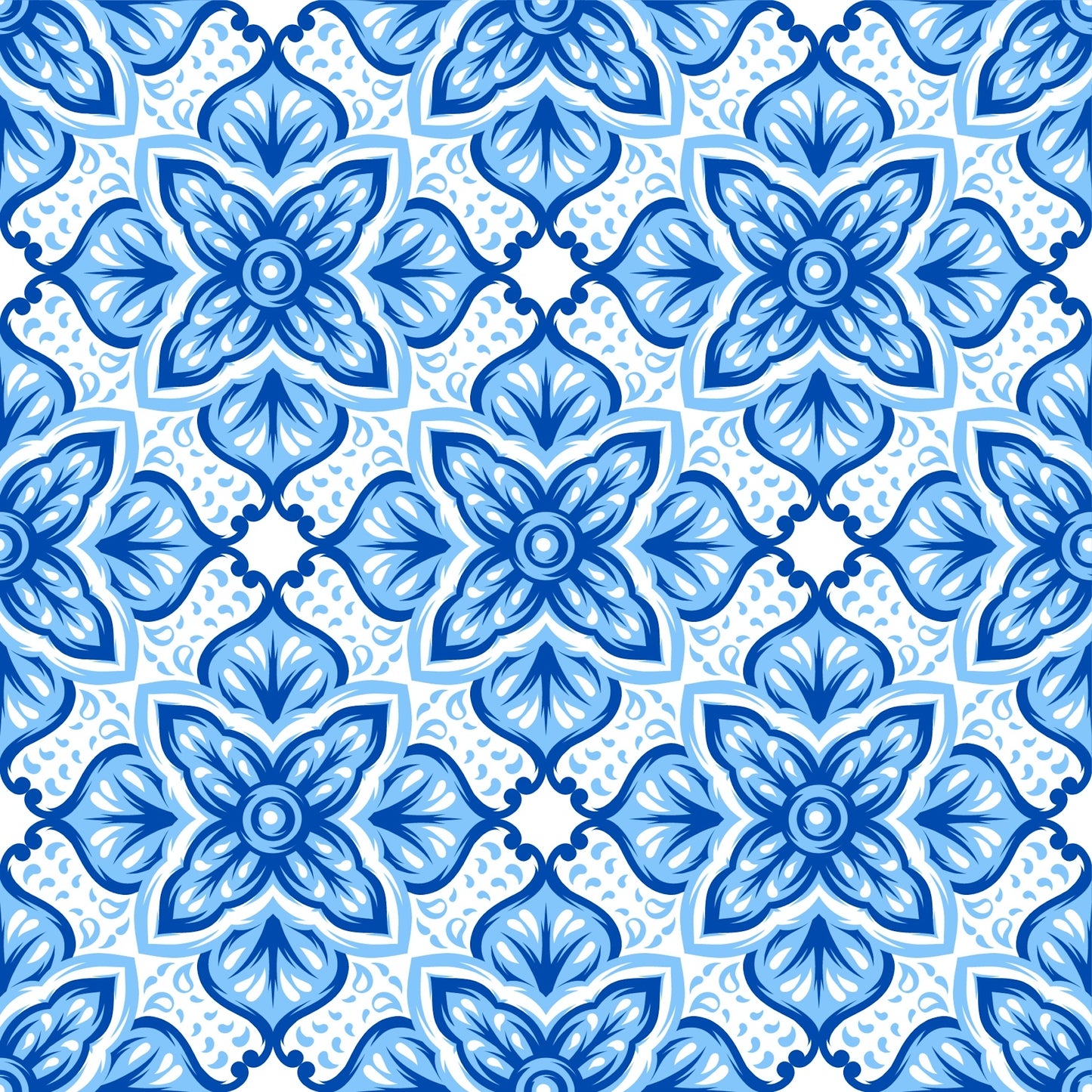 Art Tiles: Azure Floral