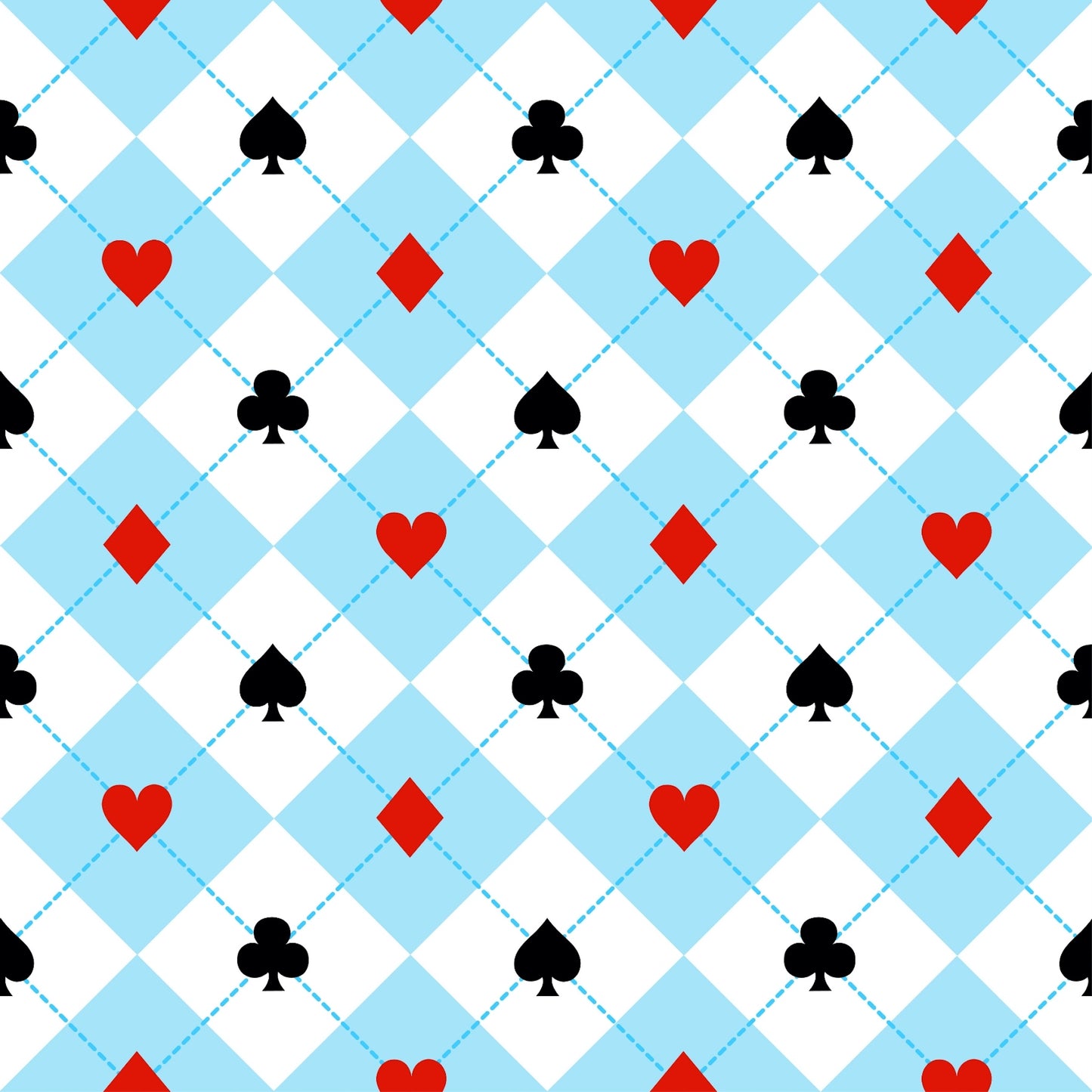 Art Tiles: Deck of Cards Plaid