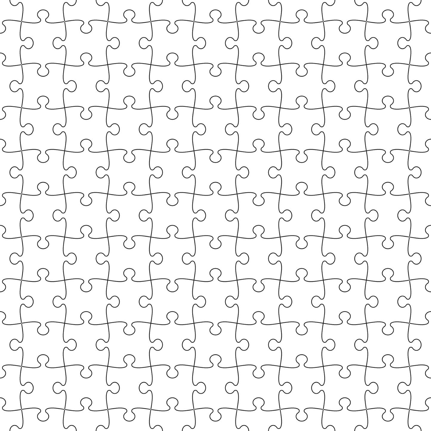 Art Tiles: Puzzle Pieces (B&W)