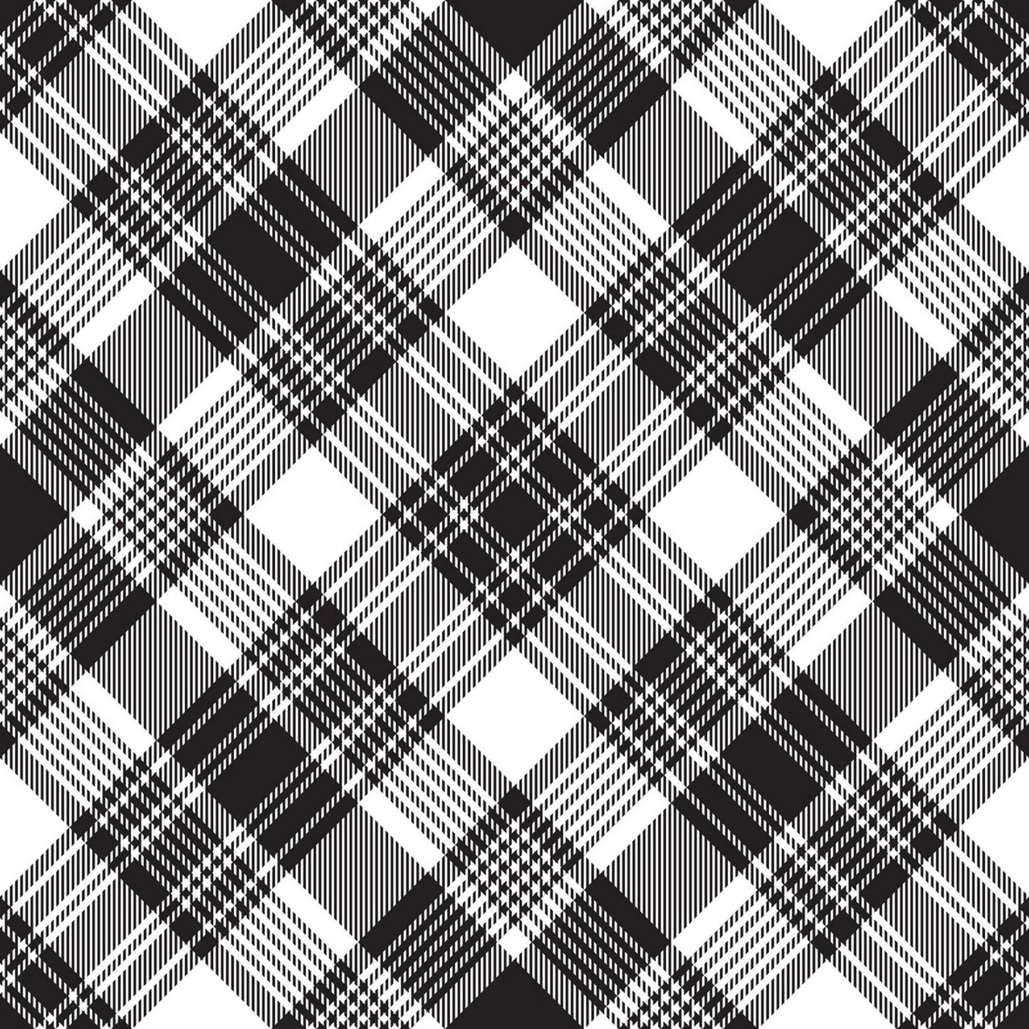 Art Tiles: Plaid B&W