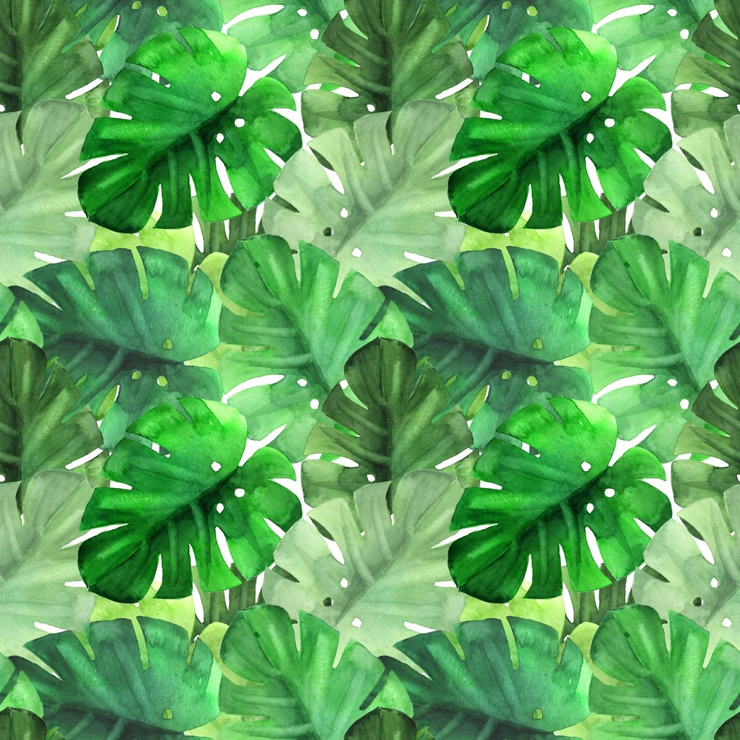 Art Tiles: Monstera Leaves Watercolor