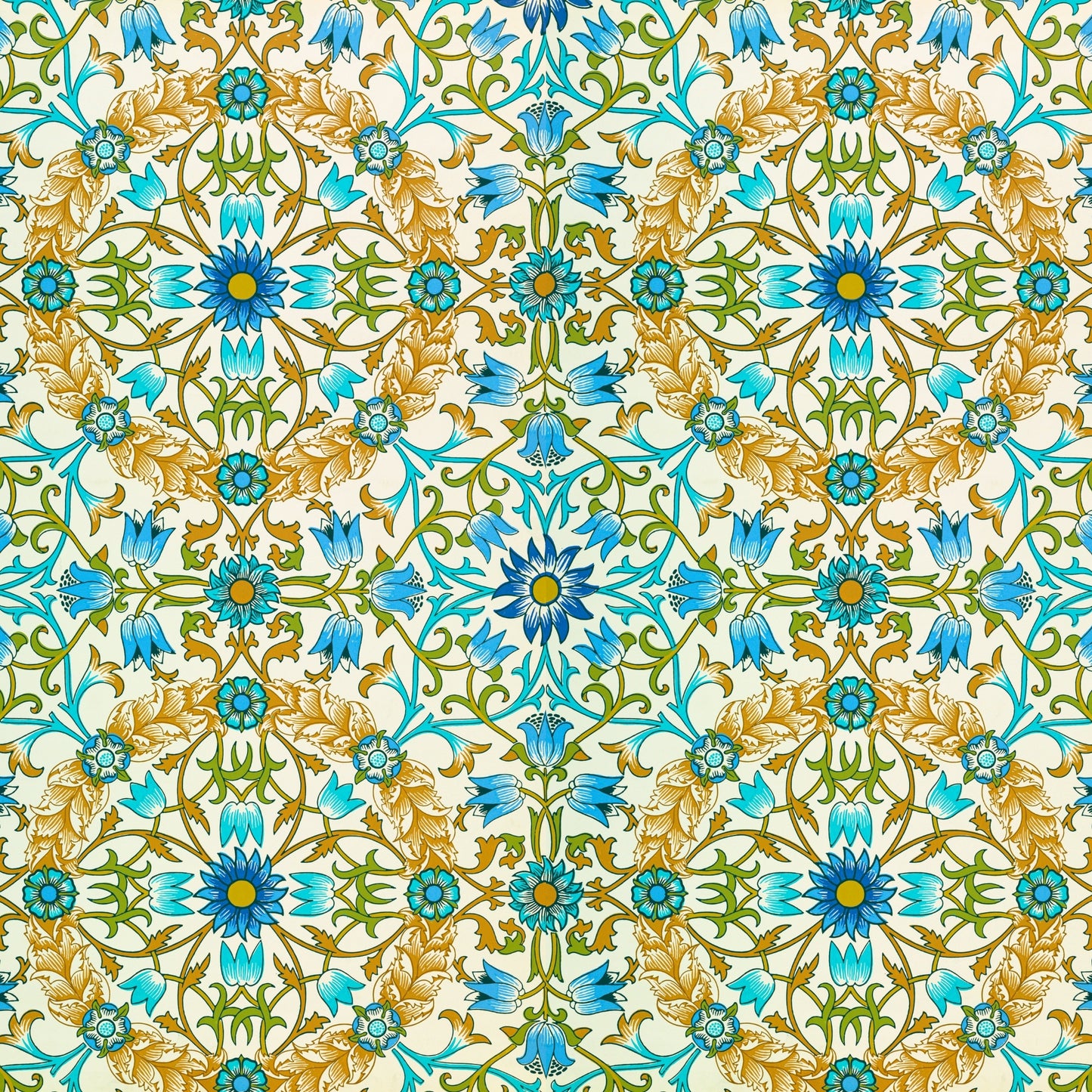 Art Tiles: William Morris "Vine pattern (blue daisies)"