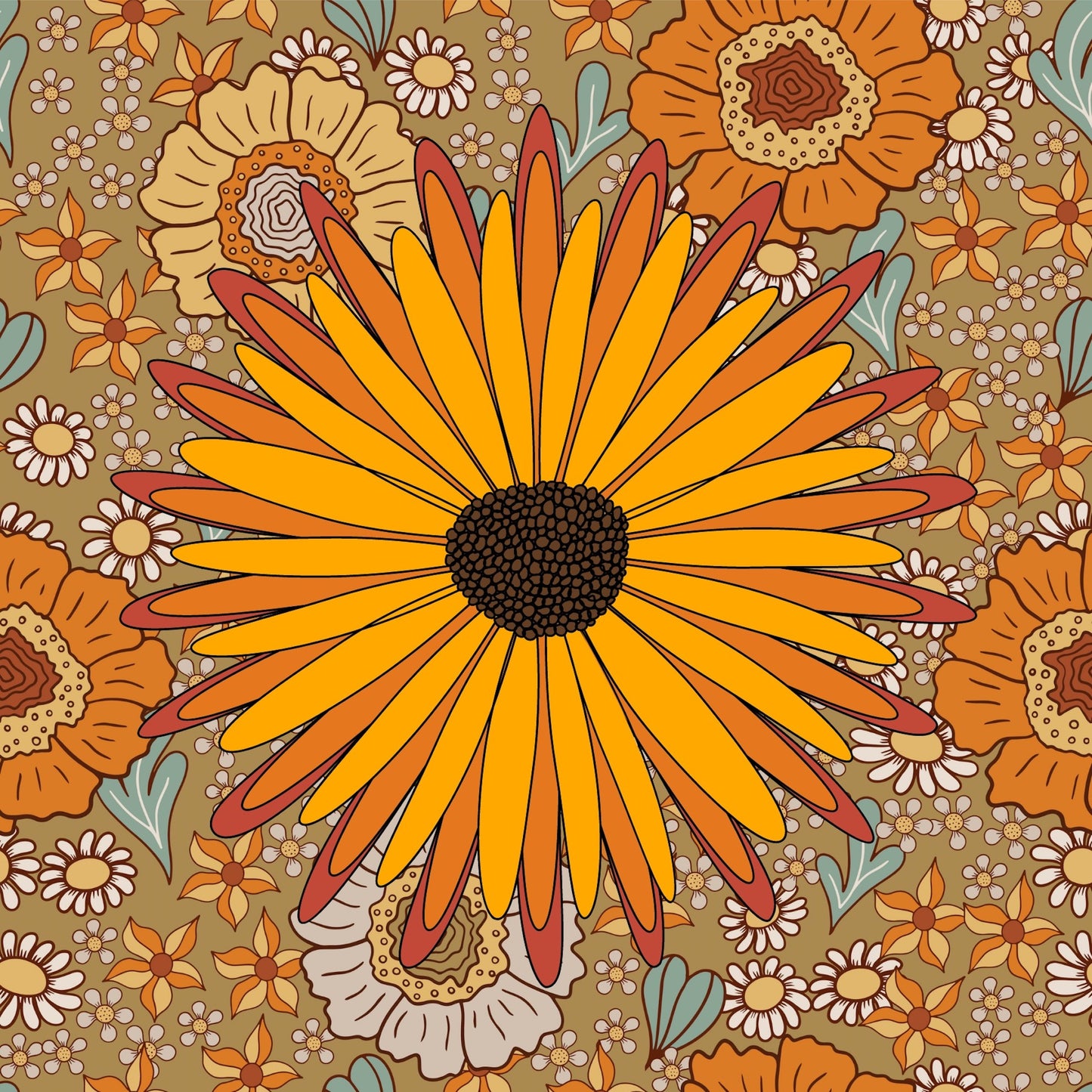Coasters Set: Flower Child