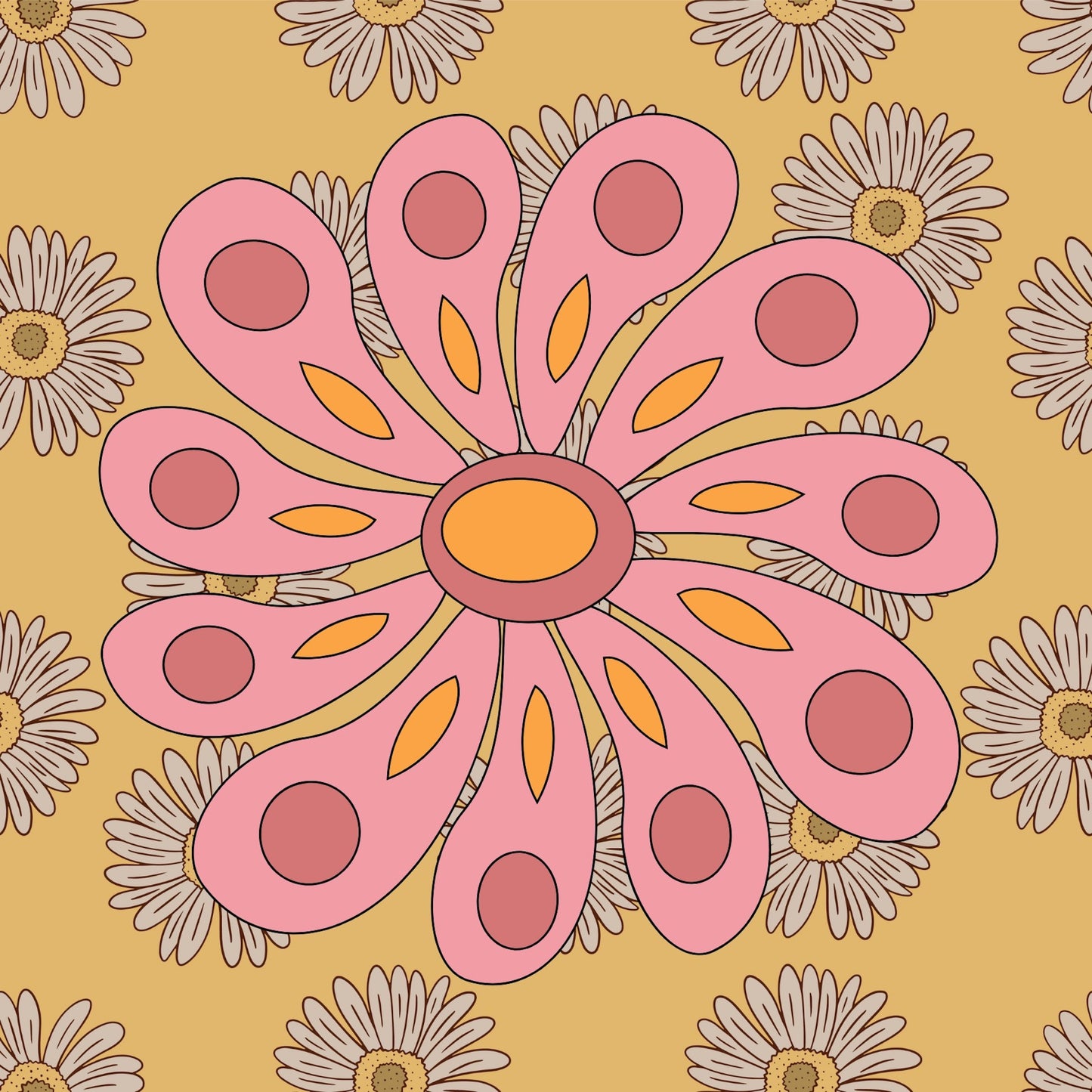 Coasters Set: Flower Child