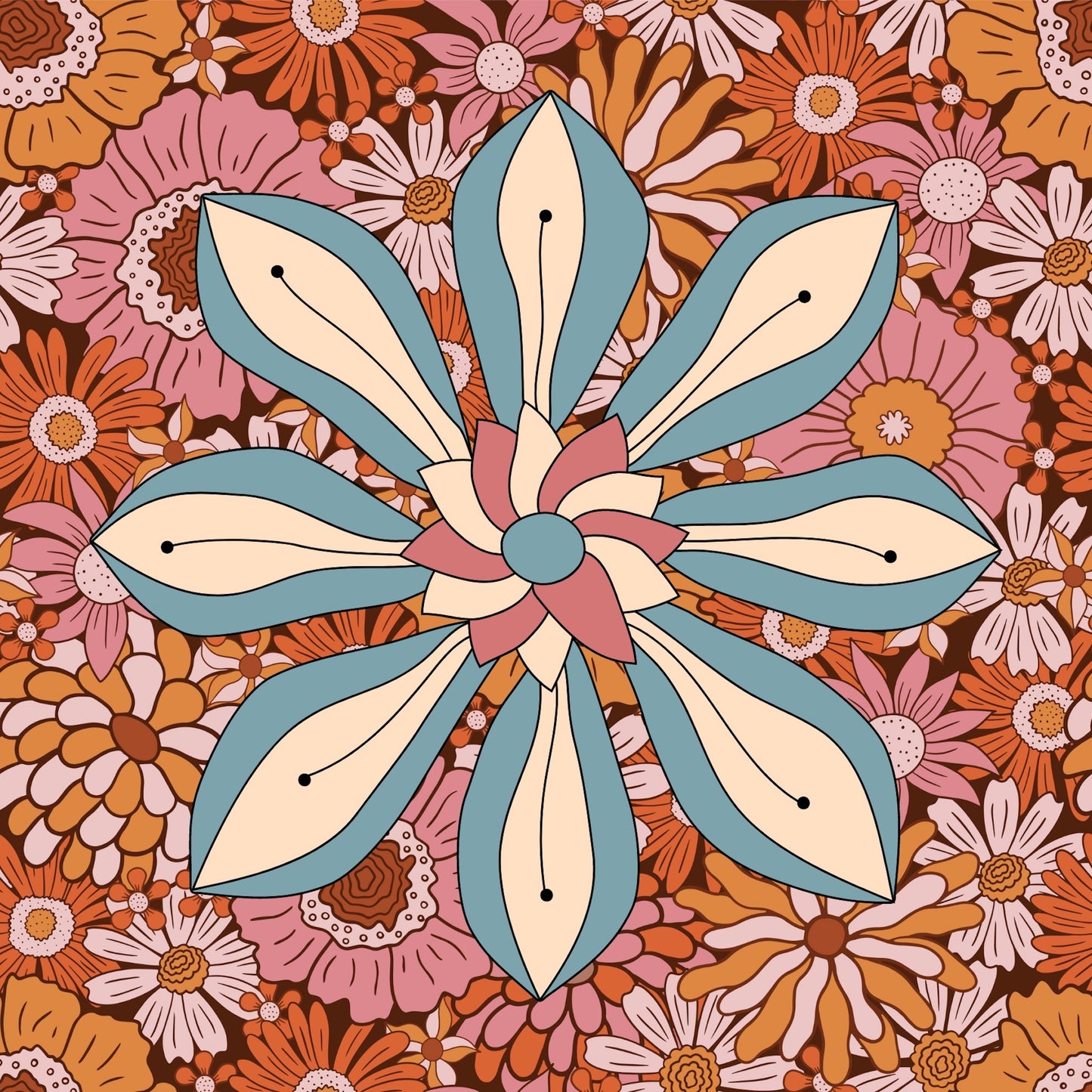 Coasters Set: Flower Child