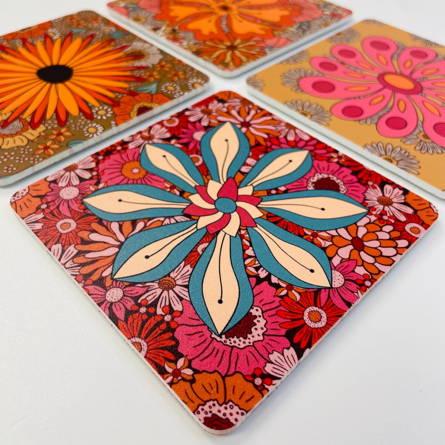 Coasters Set: Flower Child