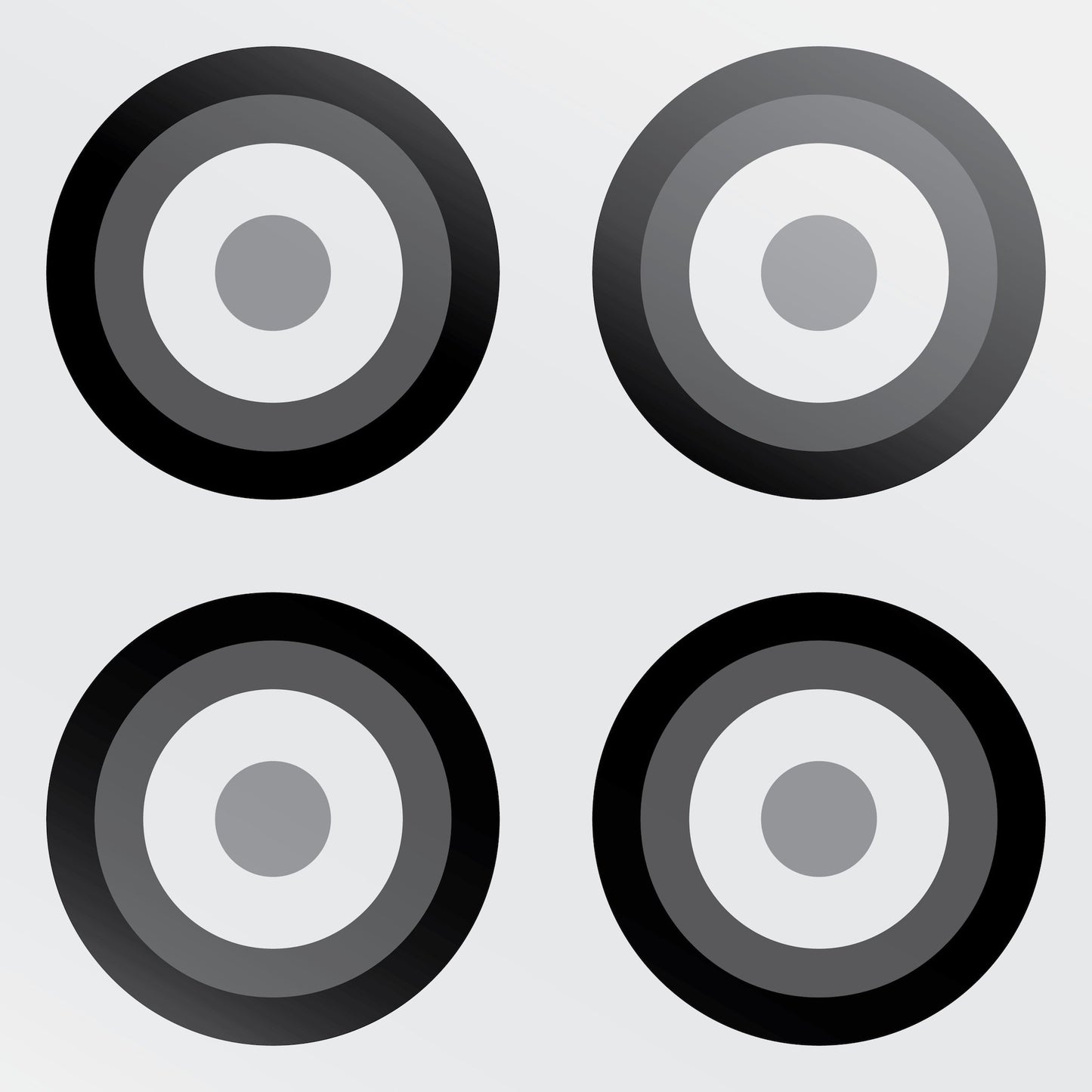 Art Tiles: Four Circles - Plum and Yellow