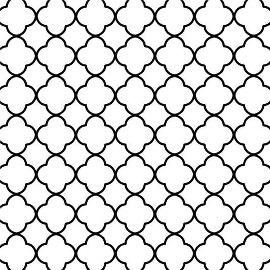 Art Tiles: B&W Clover