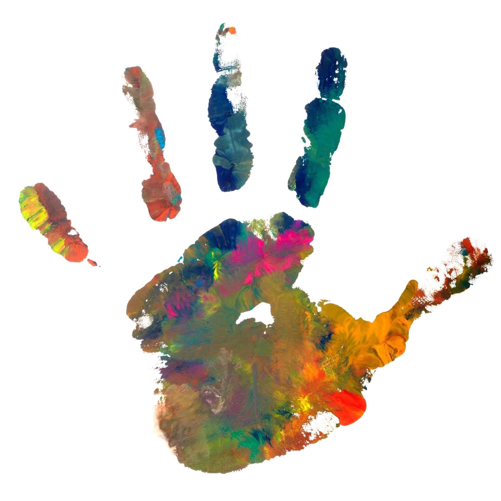 Art Tiles by Waterjet Works: Colorful Handprint – Waterjet Works Store