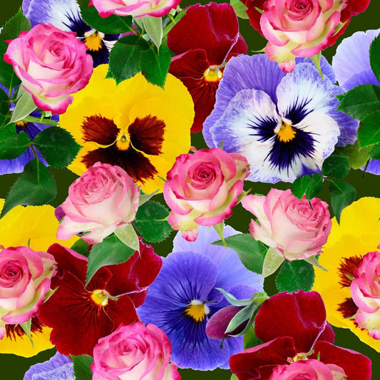 Art Tiles: Pansies (Multicolor)