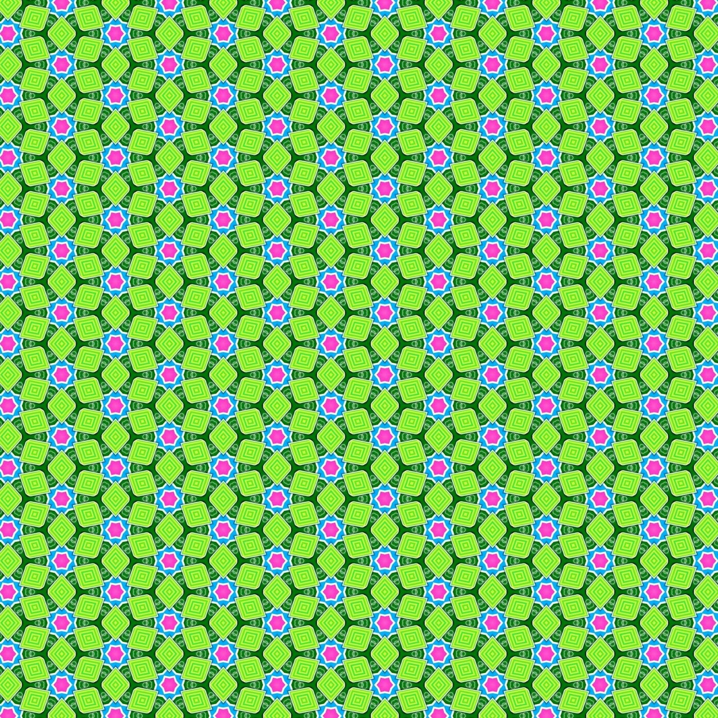 Art Tiles: Lime Star Kaleidoscope