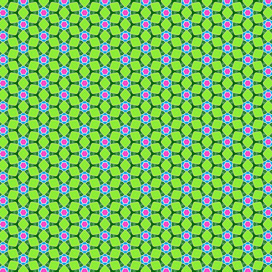 Art Tiles: Lime Star Kaleidoscope