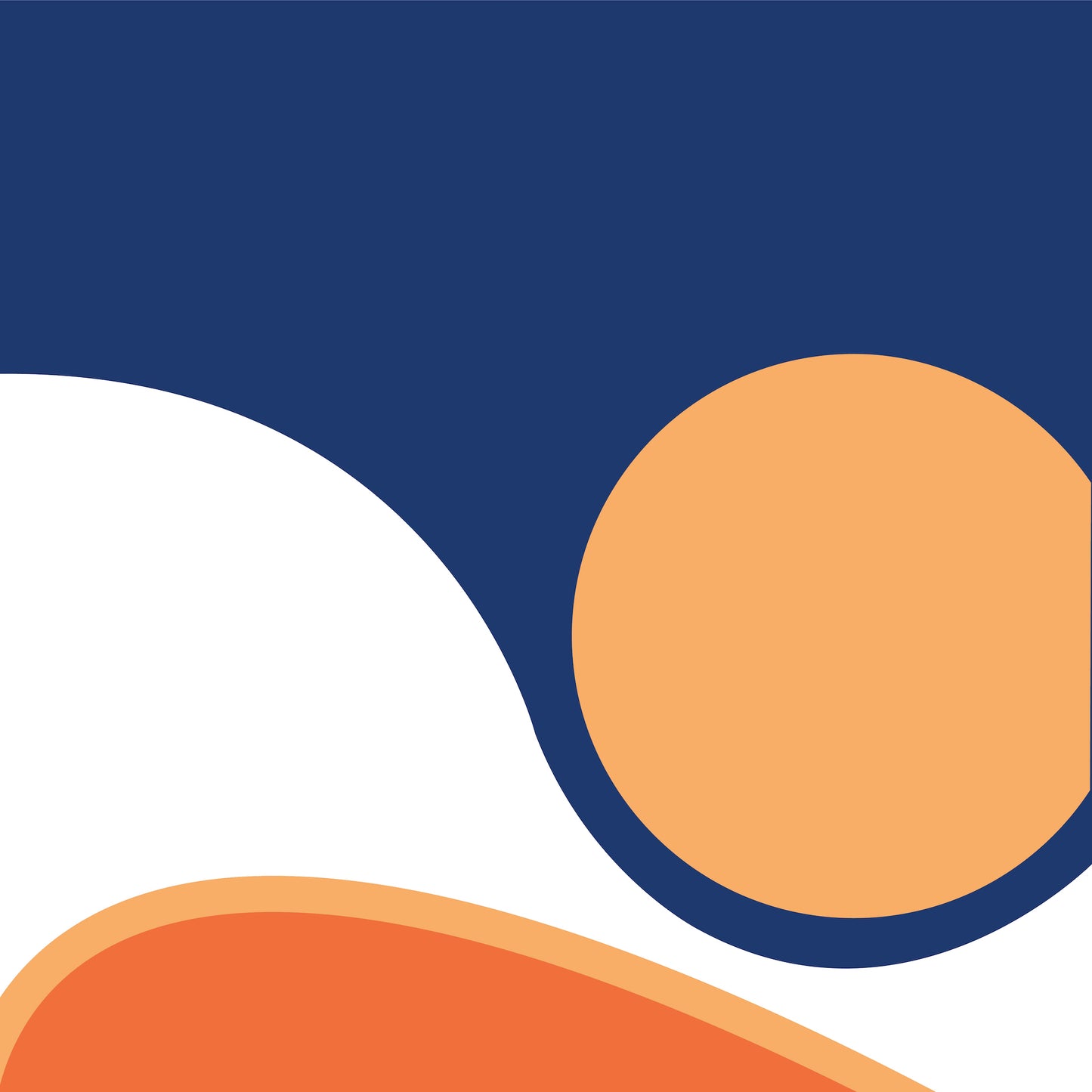 Art Tiles: Sun & Moon - Orange, Navy, White
